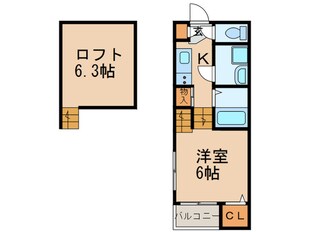 ＨＵＭＭＩＮＧ　ＬＩＦＥ栄生の物件間取画像